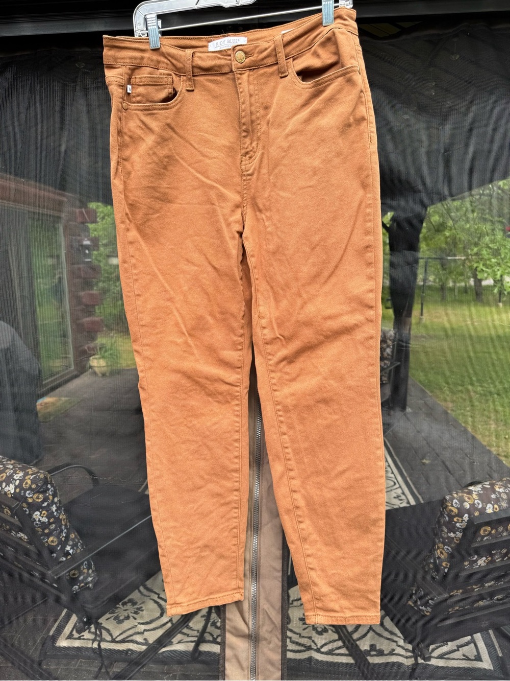 Judy Blue High-Rise Straight Jeans in Rusty Orange